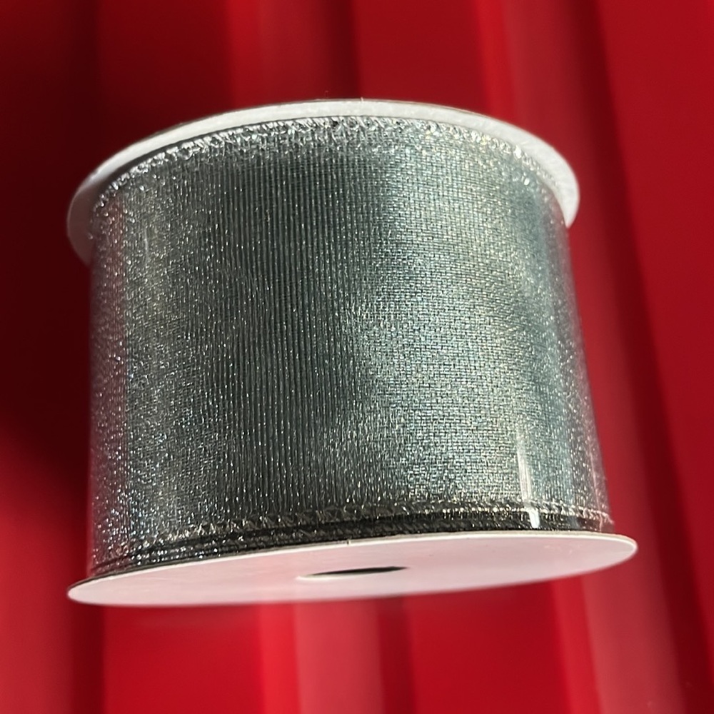 Darice New Christmas Silver Wired Ribbon